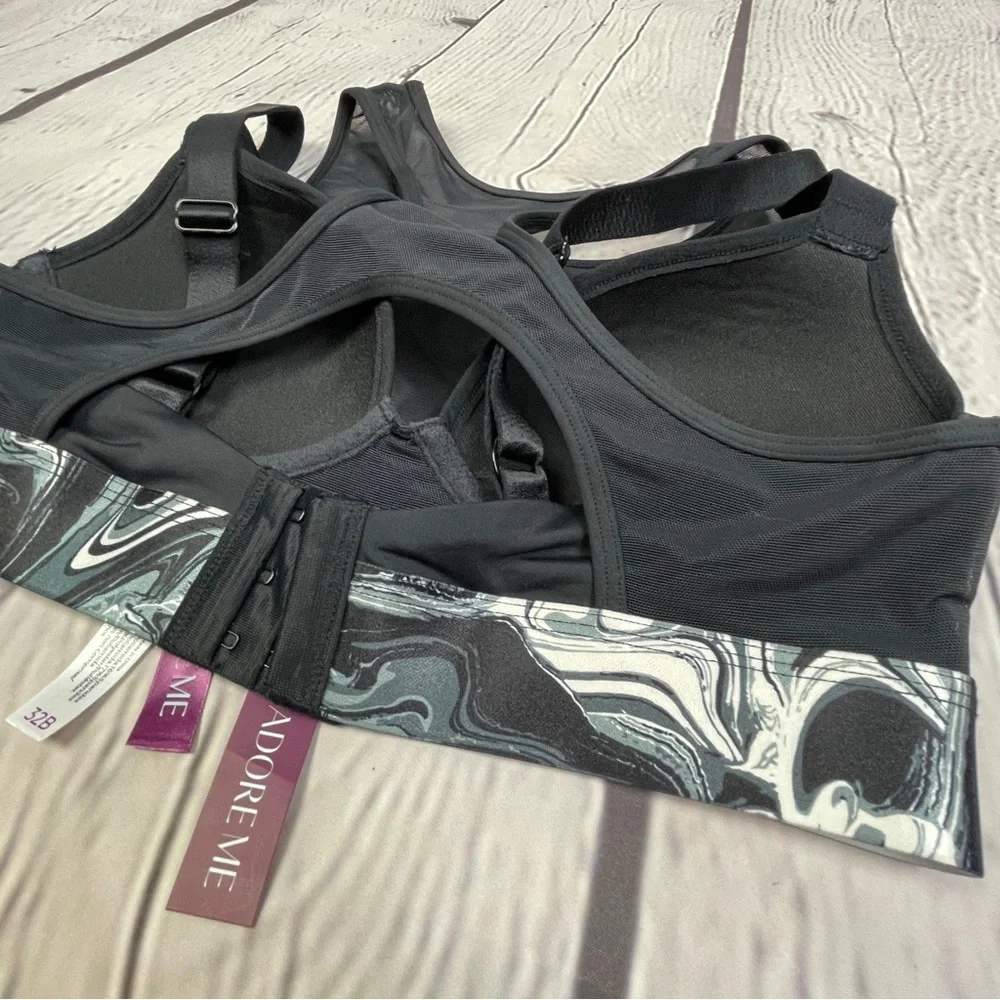 ADORE ME Micah Contour black sports bra NEW, size 32B